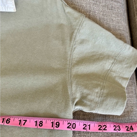 Everlane Organic Cotton Olive Green Polo Shirtdress with White Collar Size Small - Picture 8 of 11